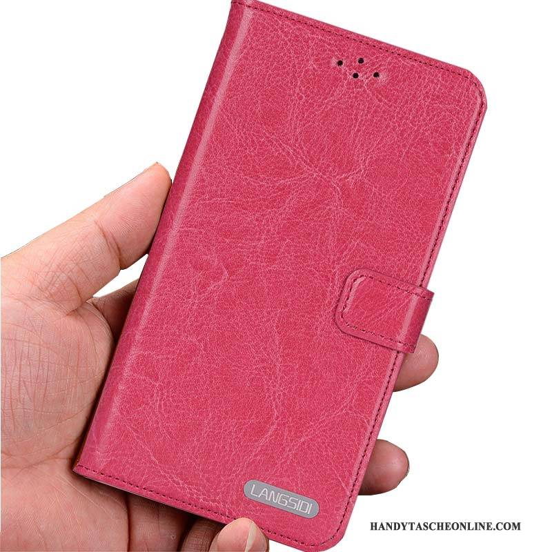 Hülle Samsung Galaxy A5 2016 Lederhülle Handyhüllen Neu, Case Samsung Galaxy A5 2016 Leder Rot Hängende Verzierungen