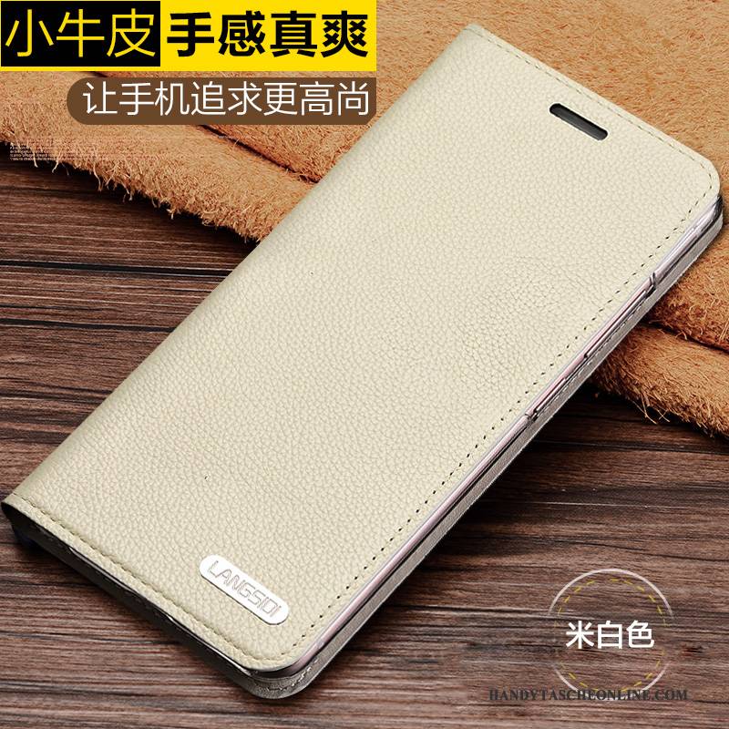 Hülle Samsung Galaxy A5 2016 Lederhülle Kuh Mini, Case Samsung Galaxy A5 2016 Leder Gold Anti-sturz