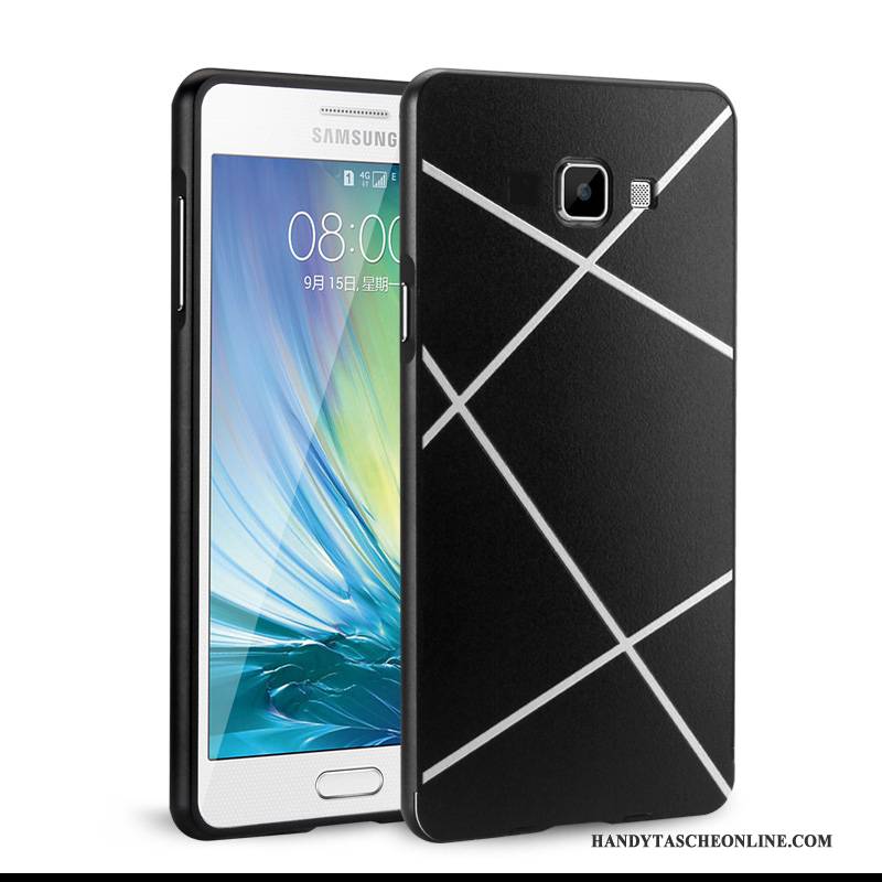 Hülle Samsung Galaxy A5 2016 Metall Schwarz Anti-sturz, Case Samsung Galaxy A5 2016 Schutz Grenze Spiegel