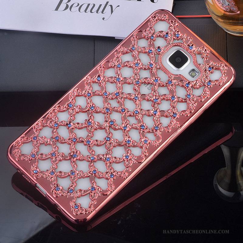 Hülle Samsung Galaxy A5 2016 Strass Handyhüllen Anti-sturz, Case Samsung Galaxy A5 2016 Silikon Rosa