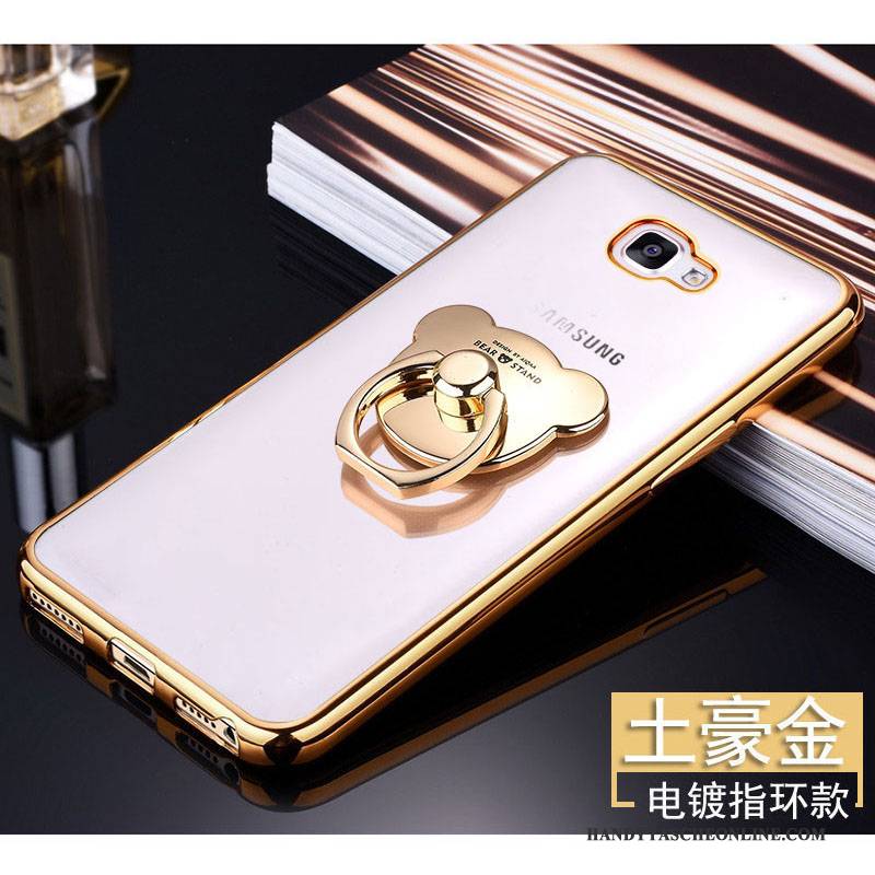 Hülle Samsung Galaxy A5 2016 Weiche Anti-sturz Handyhüllen, Case Samsung Galaxy A5 2016 Silikon Transparent Gold