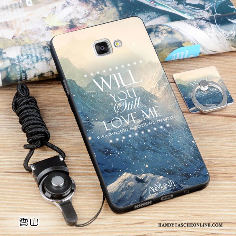 Hülle Samsung Galaxy A5 2016 Weiche Europa Licht, Case Samsung Galaxy A5 2016 Silikon Schwarz Nubuck