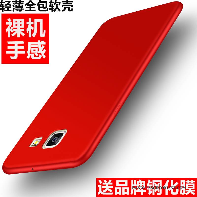 Hülle Samsung Galaxy A5 2016 Weiche Nubuck Rot, Case Samsung Galaxy A5 2016 Schutz Handyhüllen