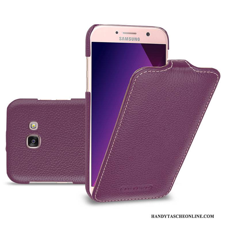 Hülle Samsung Galaxy A5 2017 Lederhülle Gelb Handyhüllen, Case Samsung Galaxy A5 2017 Schutz