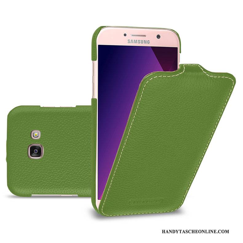 Hülle Samsung Galaxy A5 2017 Lederhülle Gelb Handyhüllen, Case Samsung Galaxy A5 2017 Schutz