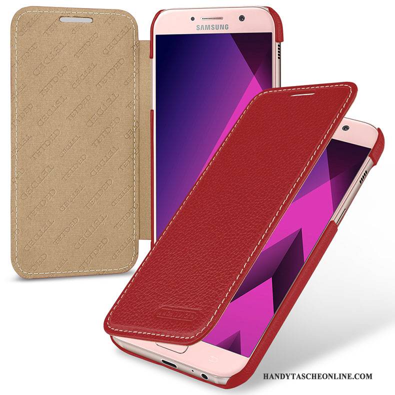 Hülle Samsung Galaxy A5 2017 Lederhülle Handyhüllen Rosa, Case Samsung Galaxy A5 2017 Schutz