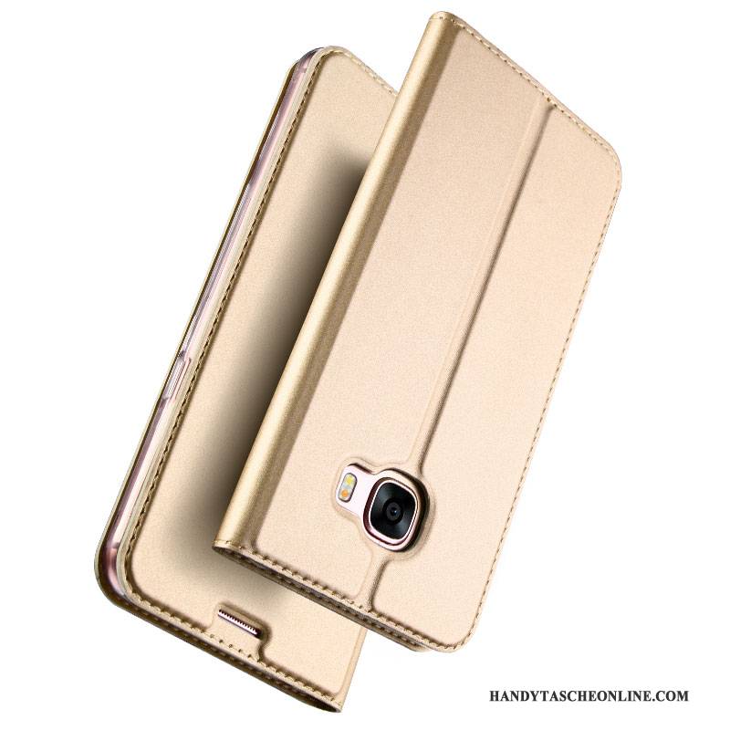 Hülle Samsung Galaxy A5 2017 Lederhülle Leicht Gold, Case Samsung Galaxy A5 2017 Schutz Business