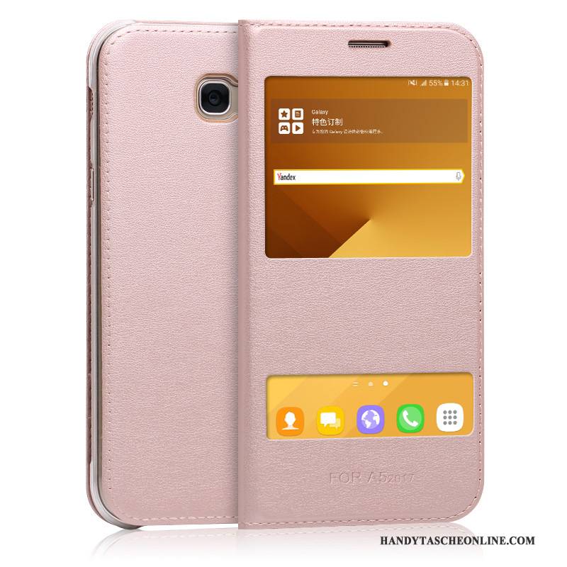 Hülle Samsung Galaxy A5 2017 Schutz Anti-sturz Rosa, Case Samsung Galaxy A5 2017 Lederhülle Handyhüllen