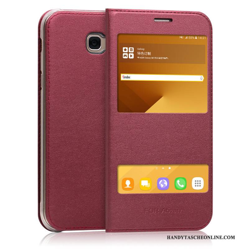 Hülle Samsung Galaxy A5 2017 Schutz Anti-sturz Rosa, Case Samsung Galaxy A5 2017 Lederhülle Handyhüllen