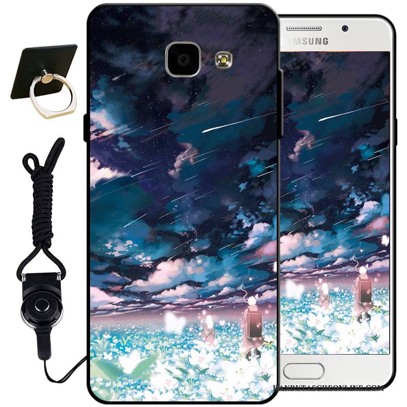 Hülle Samsung Galaxy A5 2017 Silikon Anti-sturz Schwarz, Case Samsung Galaxy A5 2017 Weiche Handyhüllen Hellblau