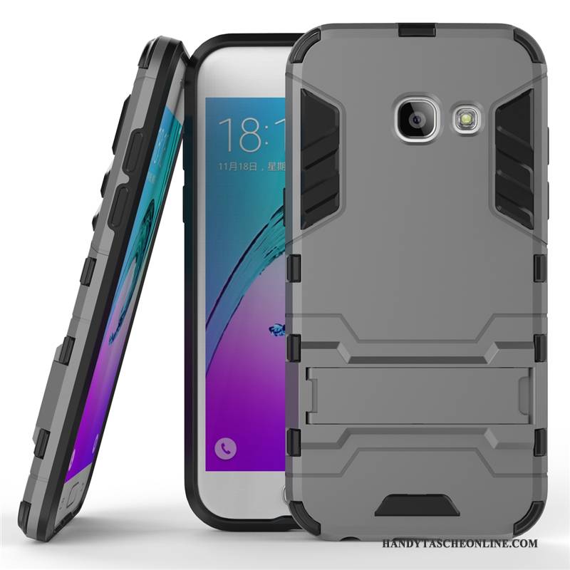 Hülle Samsung Galaxy A5 2017 Silikon Schwer Dunkelblau, Case Samsung Galaxy A5 2017 Schutz Handyhüllen Anti-sturz