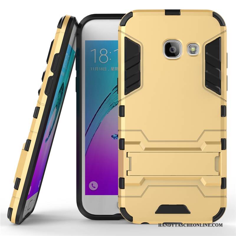 Hülle Samsung Galaxy A5 2017 Silikon Schwer Dunkelblau, Case Samsung Galaxy A5 2017 Schutz Handyhüllen Anti-sturz