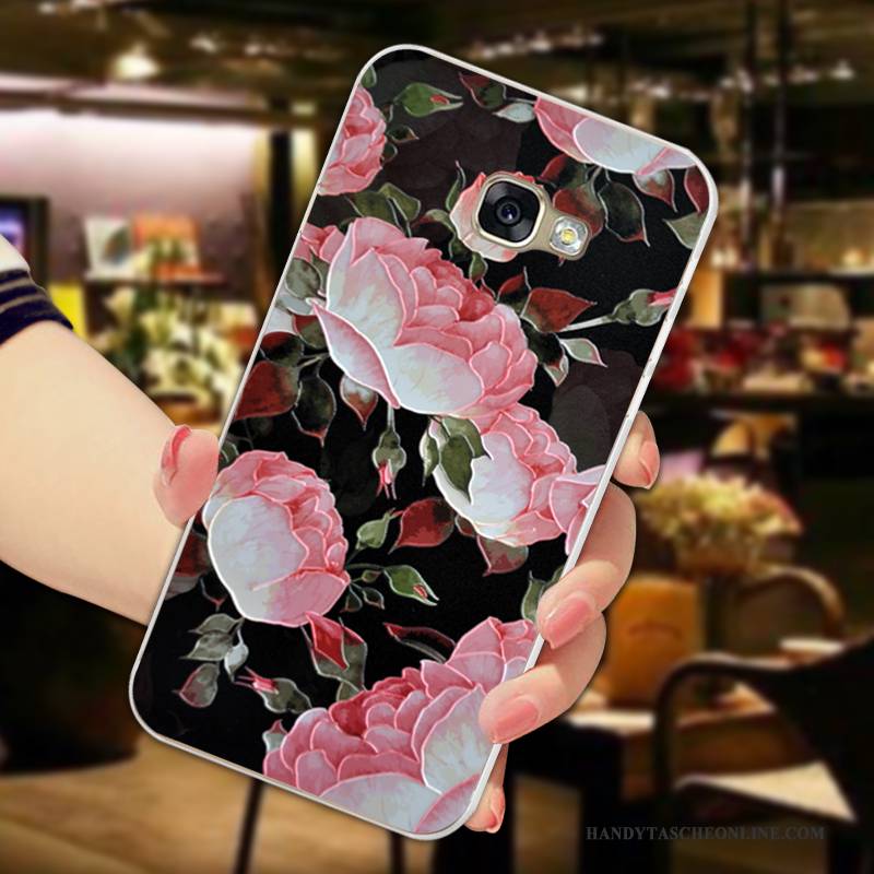 Hülle Samsung Galaxy A5 2017 Weiche Handyhüllen Blumen, Case Samsung Galaxy A5 2017 Taschen Licht Frisch