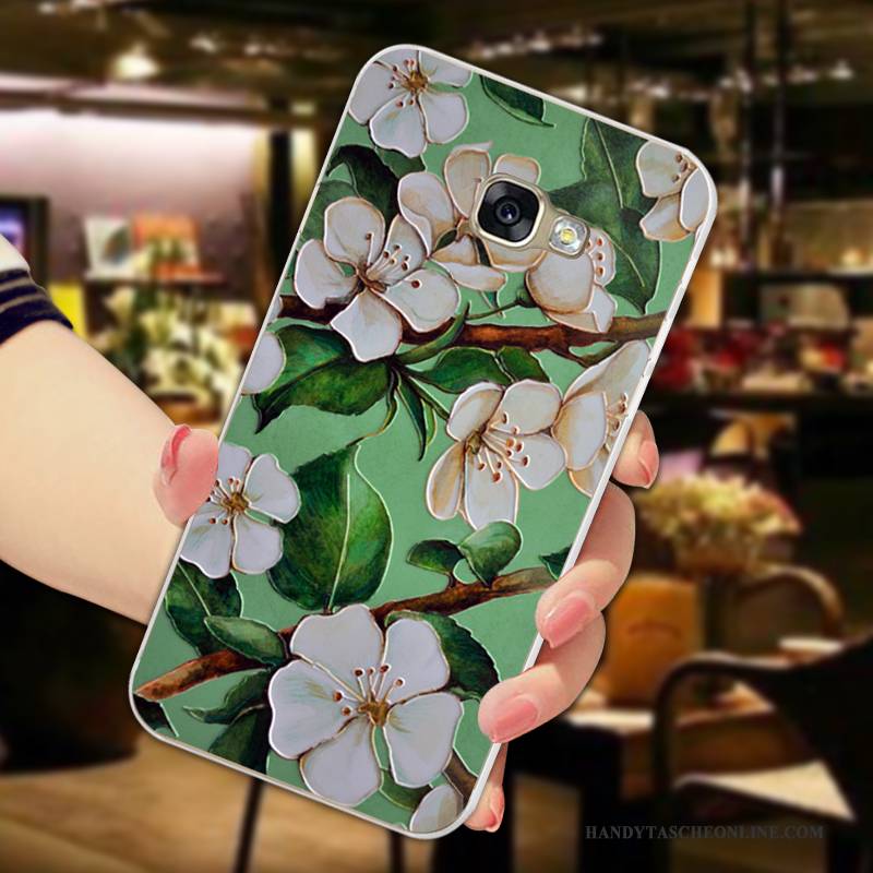 Hülle Samsung Galaxy A5 2017 Weiche Handyhüllen Blumen, Case Samsung Galaxy A5 2017 Taschen Licht Frisch