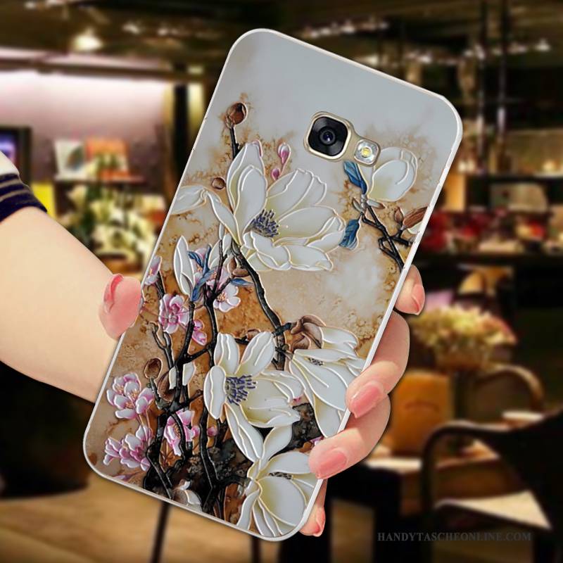 Hülle Samsung Galaxy A5 2017 Weiche Handyhüllen Blumen, Case Samsung Galaxy A5 2017 Taschen Licht Frisch