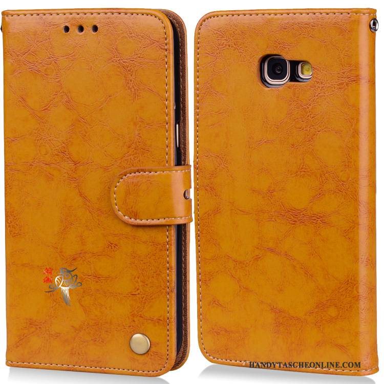 Hülle Samsung Galaxy A5 2017 Weiche Orange Blau, Case Samsung Galaxy A5 2017 Taschen Handyhüllen Anti-sturz