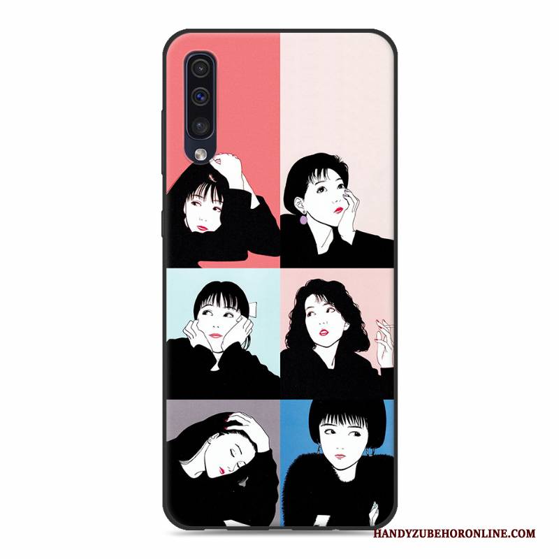 Hülle Samsung Galaxy A50 Karikatur Rosa Persönlichkeit, Case Samsung Galaxy A50 Silikon Neu Trend