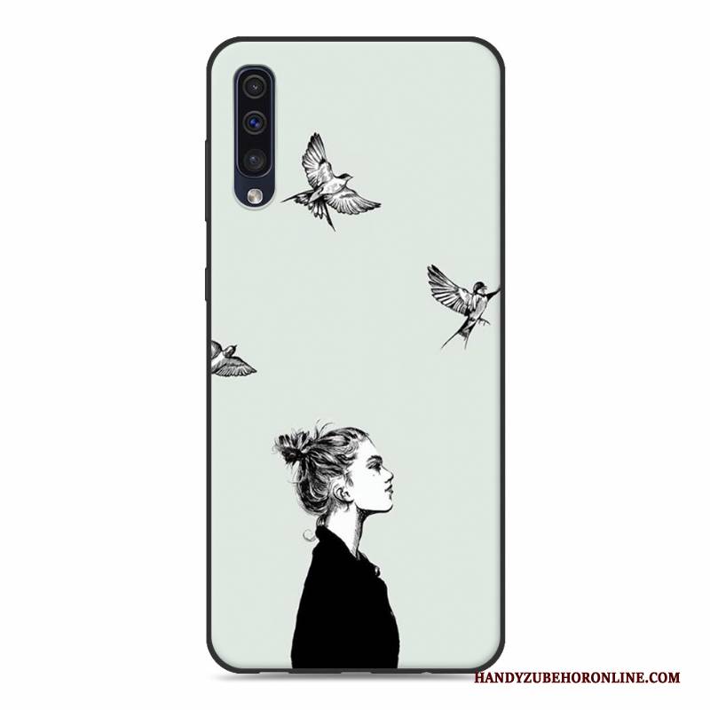 Hülle Samsung Galaxy A50 Karikatur Rosa Persönlichkeit, Case Samsung Galaxy A50 Silikon Neu Trend