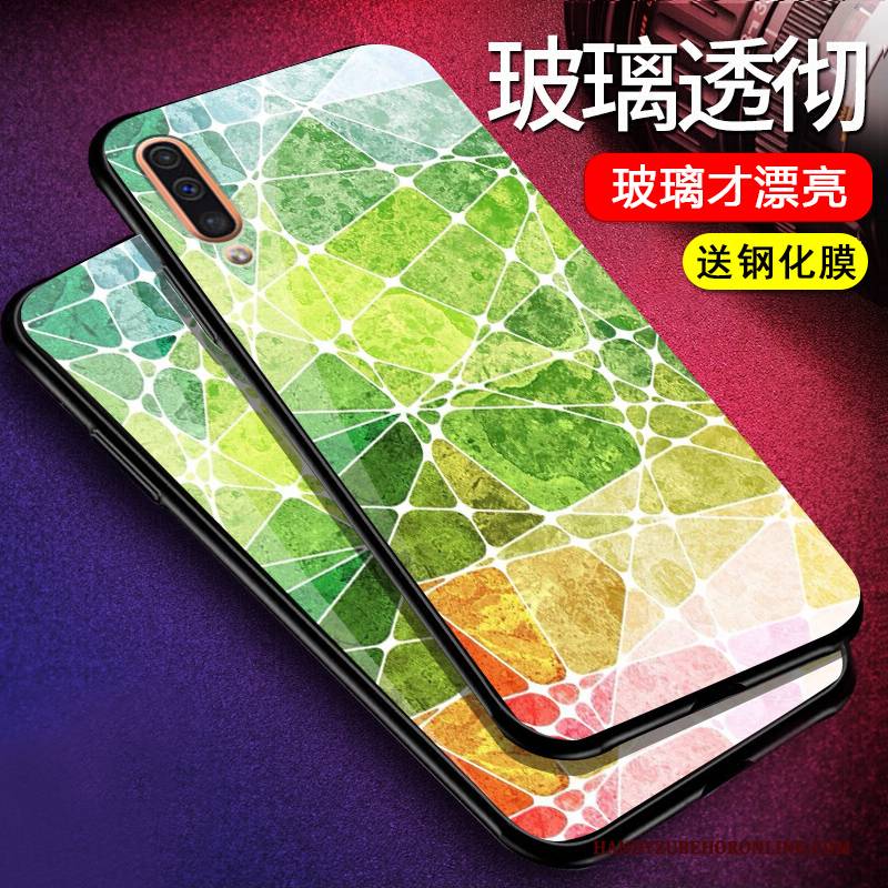 Hülle Samsung Galaxy A50 Kreativ Handyhüllen Anti-sturz, Case Samsung Galaxy A50 Taschen Grün Trend