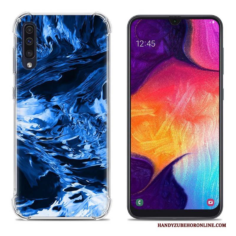 Hülle Samsung Galaxy A50 Kreativ Handyhüllen Rosa, Case Samsung Galaxy A50 Gemalt Anti-sturz Ballon