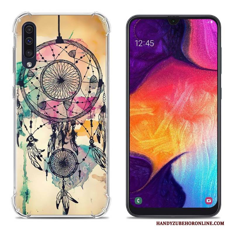 Hülle Samsung Galaxy A50 Kreativ Handyhüllen Rosa, Case Samsung Galaxy A50 Gemalt Anti-sturz Ballon