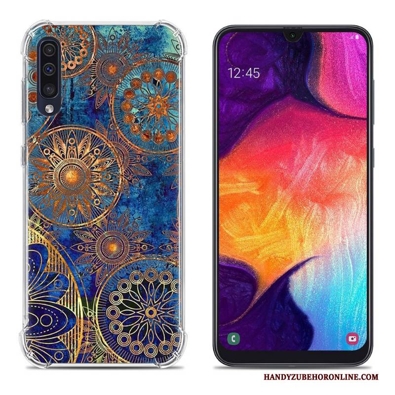 Hülle Samsung Galaxy A50 Kreativ Handyhüllen Rosa, Case Samsung Galaxy A50 Gemalt Anti-sturz Ballon