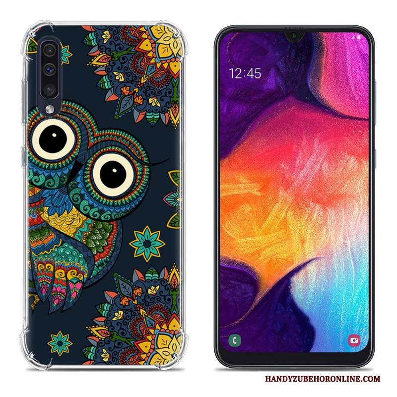 Hülle Samsung Galaxy A50 Kreativ Handyhüllen Rosa, Case Samsung Galaxy A50 Gemalt Anti-sturz Ballon