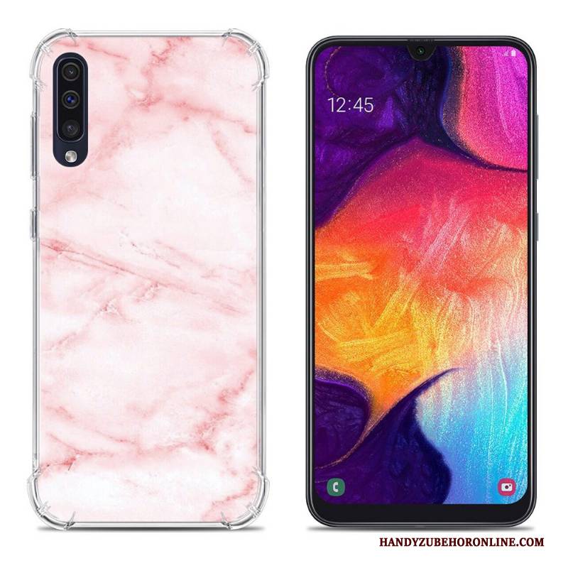 Hülle Samsung Galaxy A50 Kreativ Handyhüllen Rosa, Case Samsung Galaxy A50 Gemalt Anti-sturz Ballon