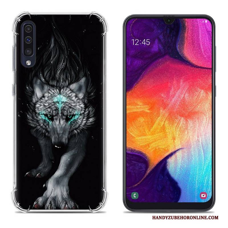 Hülle Samsung Galaxy A50 Kreativ Handyhüllen Rosa, Case Samsung Galaxy A50 Gemalt Anti-sturz Ballon