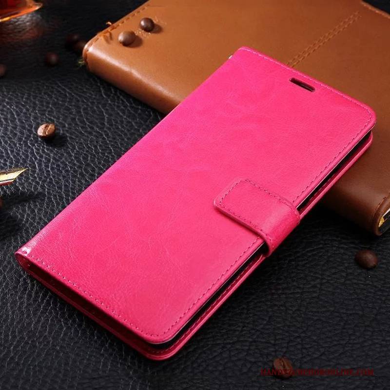 Hülle Samsung Galaxy A50 Lederhülle Rot Handyhüllen, Case Samsung Galaxy A50 Schutz Business Hängende Verzierungen