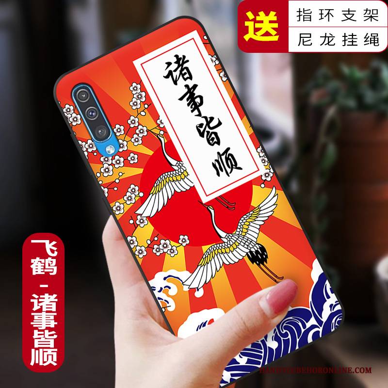 Hülle Samsung Galaxy A50 Mode Chinesische Art Neu, Case Samsung Galaxy A50 Silikon Handyhüllen Anti-sturz