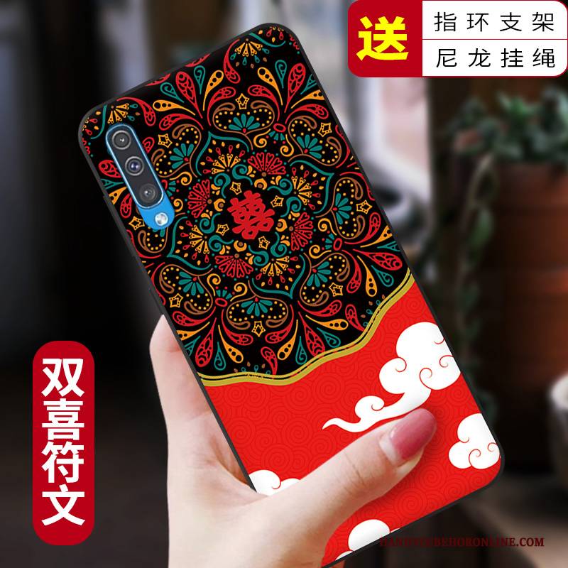 Hülle Samsung Galaxy A50 Mode Chinesische Art Neu, Case Samsung Galaxy A50 Silikon Handyhüllen Anti-sturz