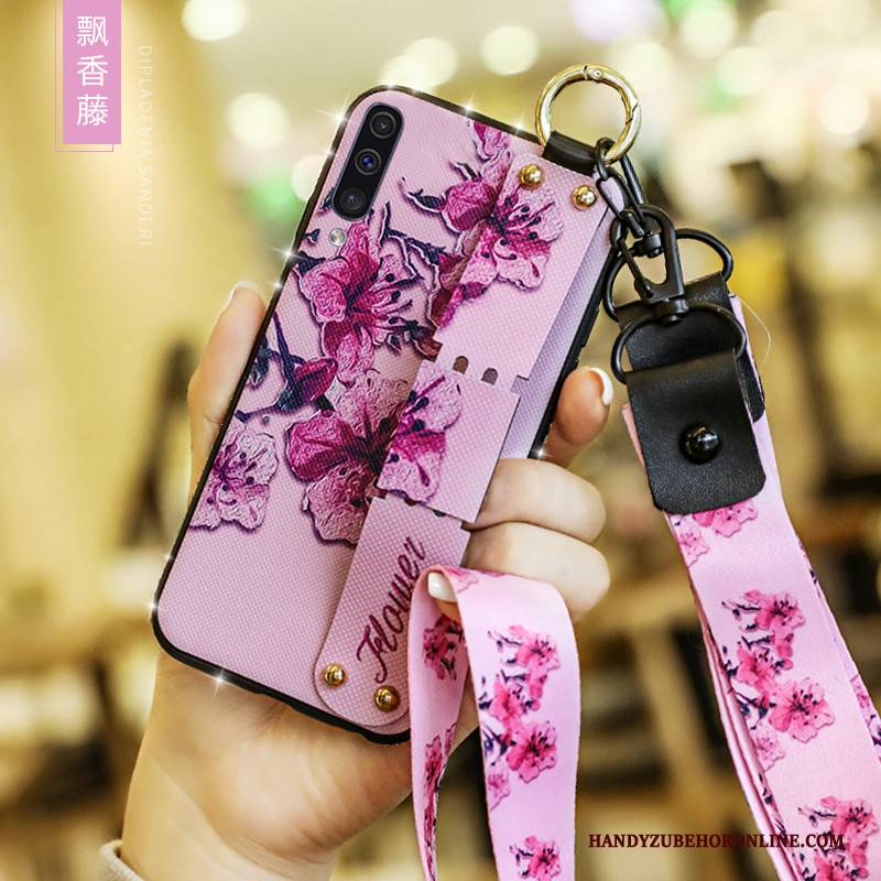 Hülle Samsung Galaxy A50 Schutz Blumen Lang, Case Samsung Galaxy A50 Kurz Chinesische Art