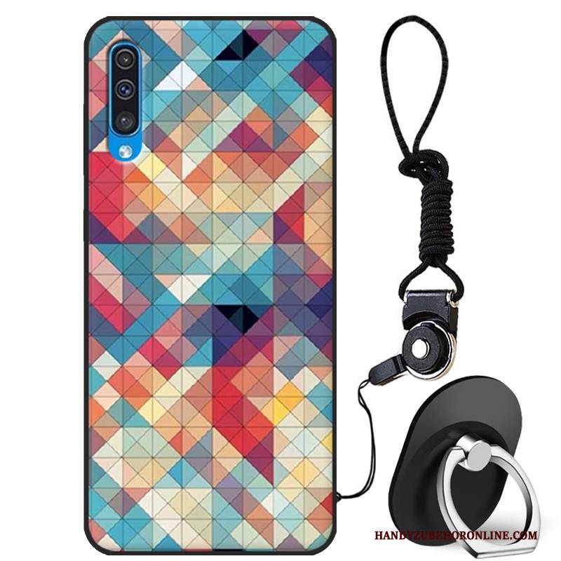 Hülle Samsung Galaxy A50 Schutz Trendmarke Persönlichkeit, Case Samsung Galaxy A50 Weiche Dunkelblau Handyhüllen