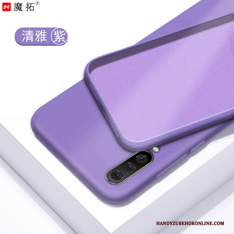 Hülle Samsung Galaxy A50 Silikon Handyhüllen Dünne, Case Samsung Galaxy A50 Taschen Anti-sturz Lila