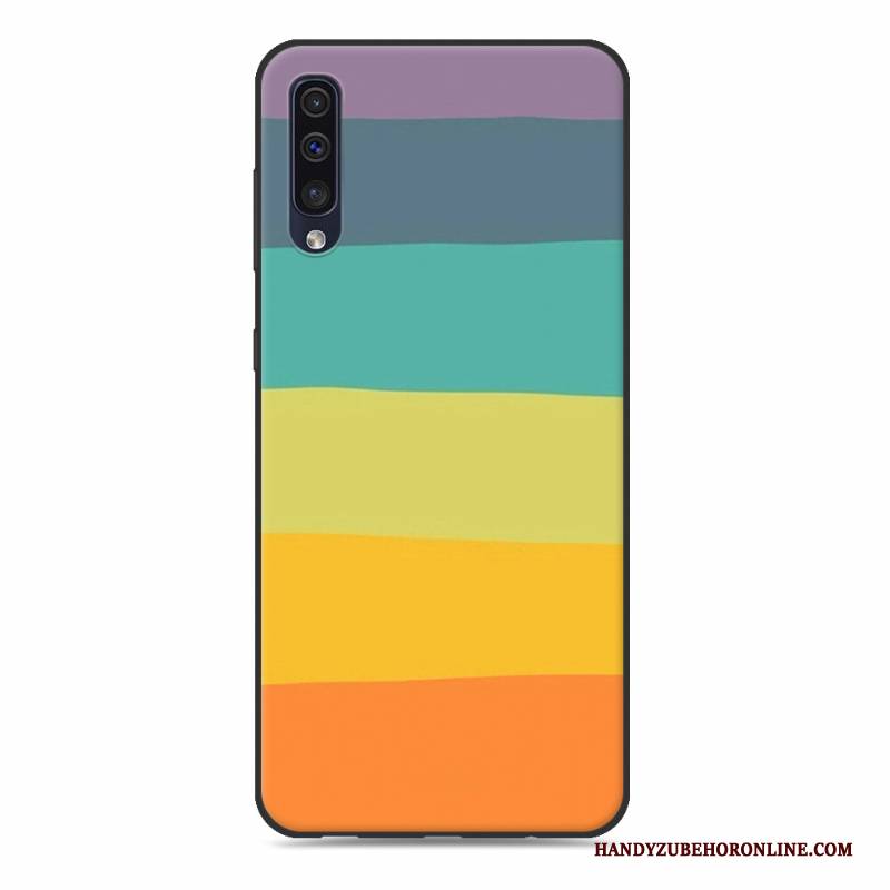 Hülle Samsung Galaxy A50 Silikon Persönlichkeit Handyhüllen, Case Samsung Galaxy A50 Weiche Schwarz Trendmarke