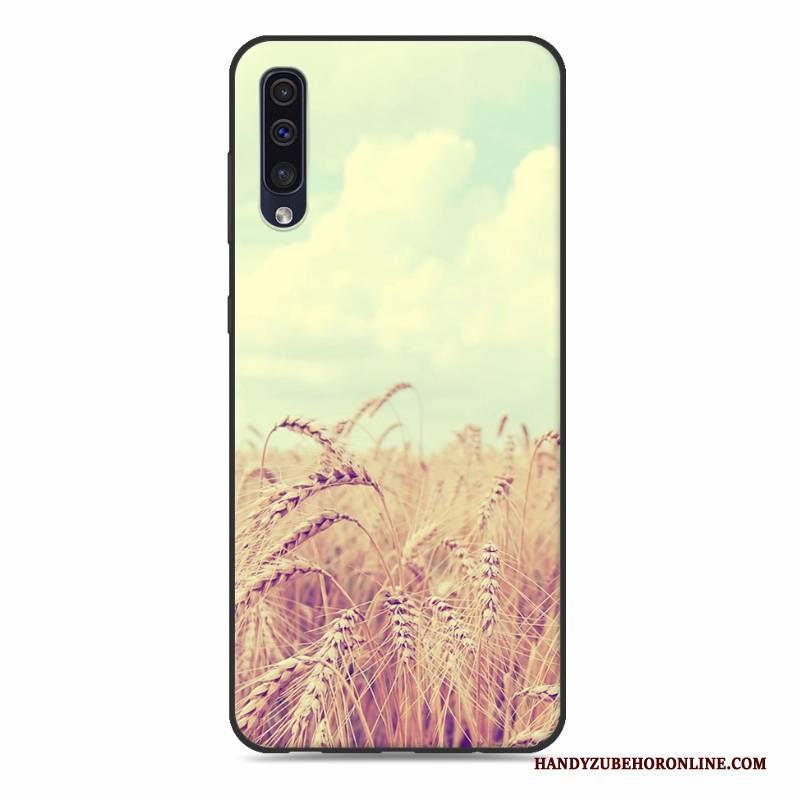 Hülle Samsung Galaxy A50 Silikon Persönlichkeit Handyhüllen, Case Samsung Galaxy A50 Weiche Schwarz Trendmarke