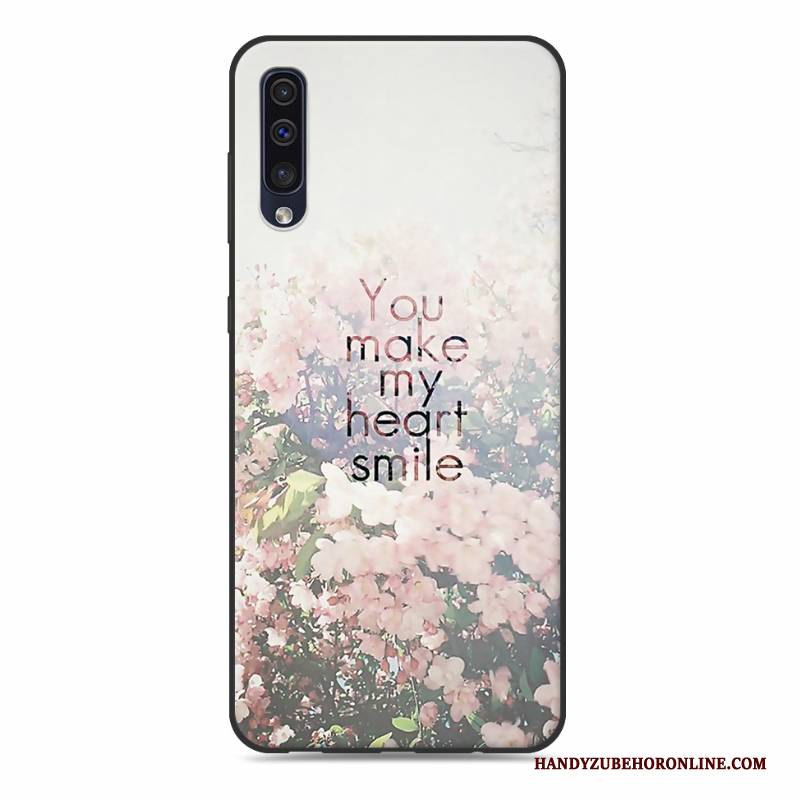 Hülle Samsung Galaxy A50 Silikon Persönlichkeit Handyhüllen, Case Samsung Galaxy A50 Weiche Schwarz Trendmarke