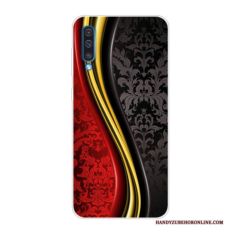 Hülle Samsung Galaxy A50 Taschen Anti-sturz Trend, Case Samsung Galaxy A50 Silikon Handyhüllen Schwarz