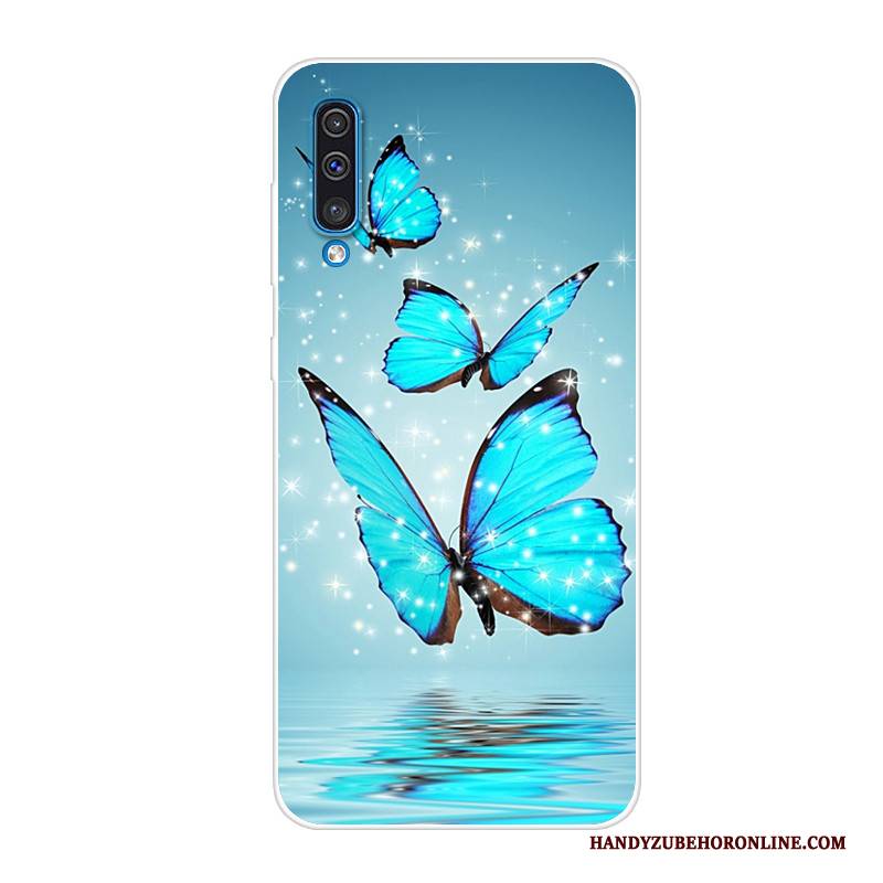 Hülle Samsung Galaxy A50 Taschen Anti-sturz Trend, Case Samsung Galaxy A50 Silikon Handyhüllen Schwarz