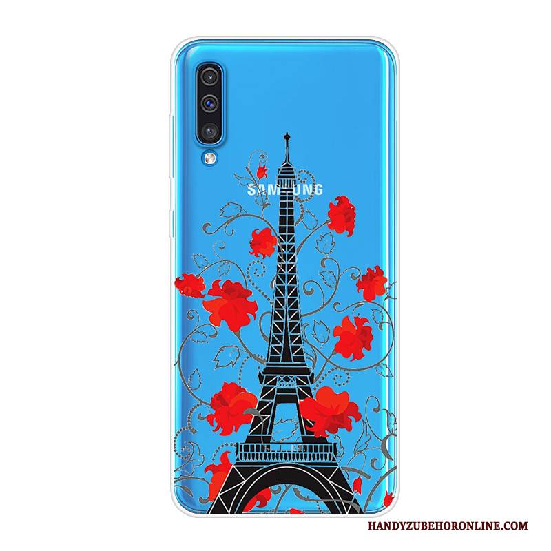 Hülle Samsung Galaxy A50 Taschen Anti-sturz Trend, Case Samsung Galaxy A50 Silikon Handyhüllen Schwarz