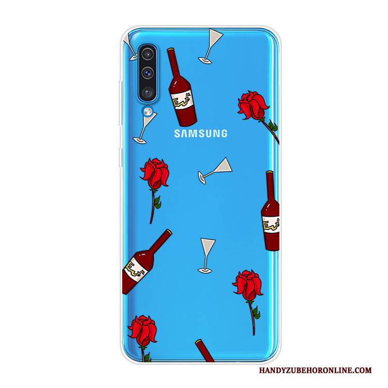 Hülle Samsung Galaxy A50 Taschen Anti-sturz Trend, Case Samsung Galaxy A50 Silikon Handyhüllen Schwarz