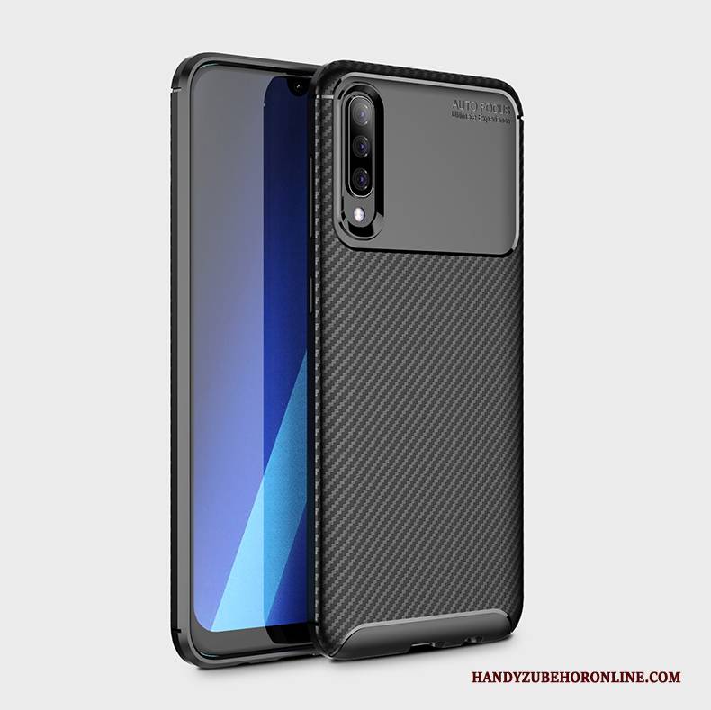 Hülle Samsung Galaxy A50 Weiche Anti-sturz Blau, Case Samsung Galaxy A50 Silikon Handyhüllen Faser