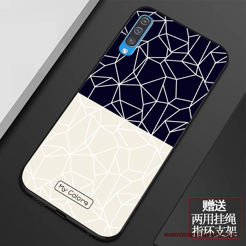 Hülle Samsung Galaxy A50 Weiche Einfach Schwarz, Case Samsung Galaxy A50 Taschen Persönlichkeit Handyhüllen