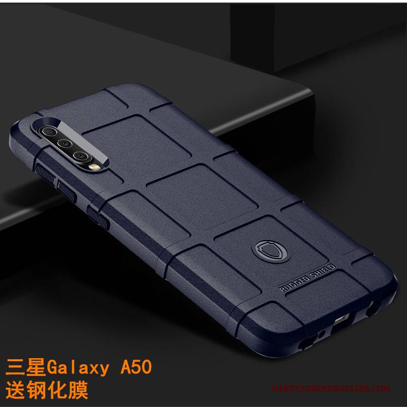 Hülle Samsung Galaxy A50 Weiche Muster Dicke, Case Samsung Galaxy A50 Silikon Grau Handyhüllen