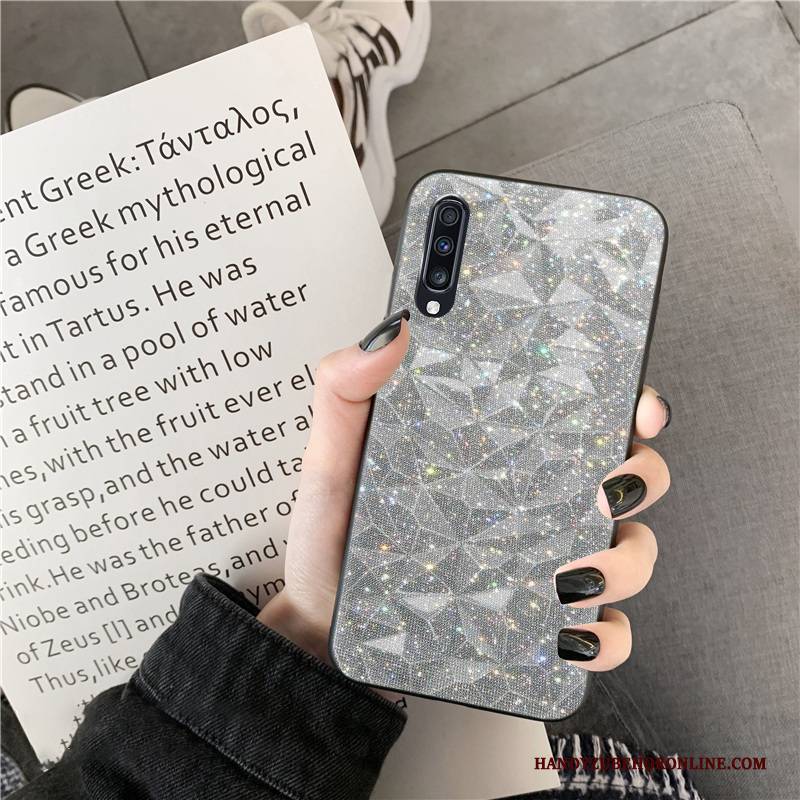 Hülle Samsung Galaxy A50s Diamantform Herz, Case Samsung Galaxy A50s Handyhüllen Rosa