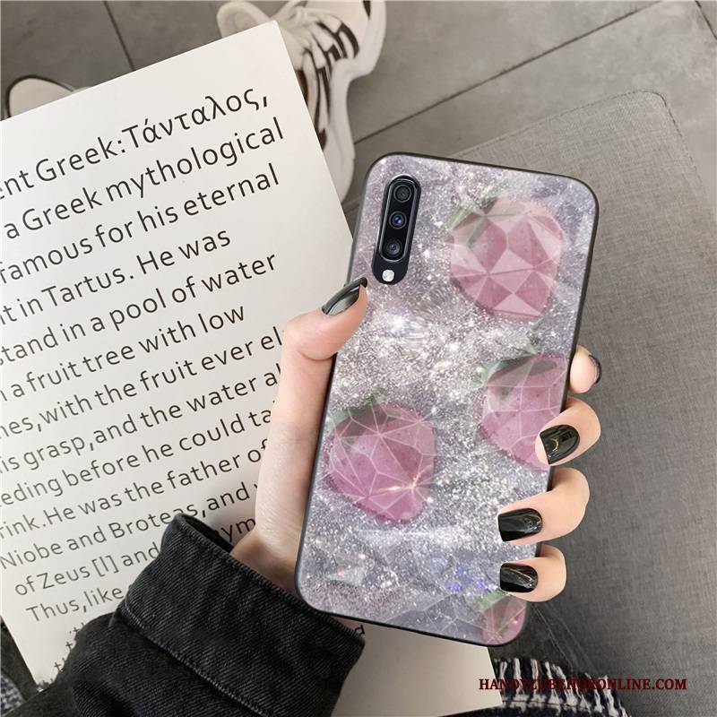 Hülle Samsung Galaxy A50s Diamantform Herz, Case Samsung Galaxy A50s Handyhüllen Rosa