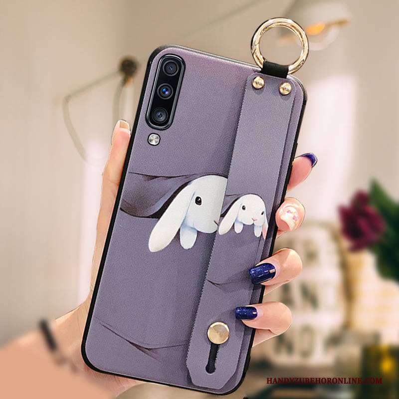 Hülle Samsung Galaxy A50s Karikatur Netto Rot Lila, Case Samsung Galaxy A50s Weiche Liebhaber Mini