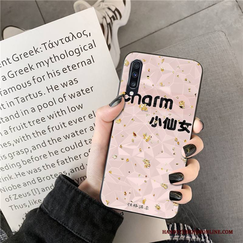 Hülle Samsung Galaxy A50s Karikatur Rosa Trend, Case Samsung Galaxy A50s Liebhaber Handyhüllen