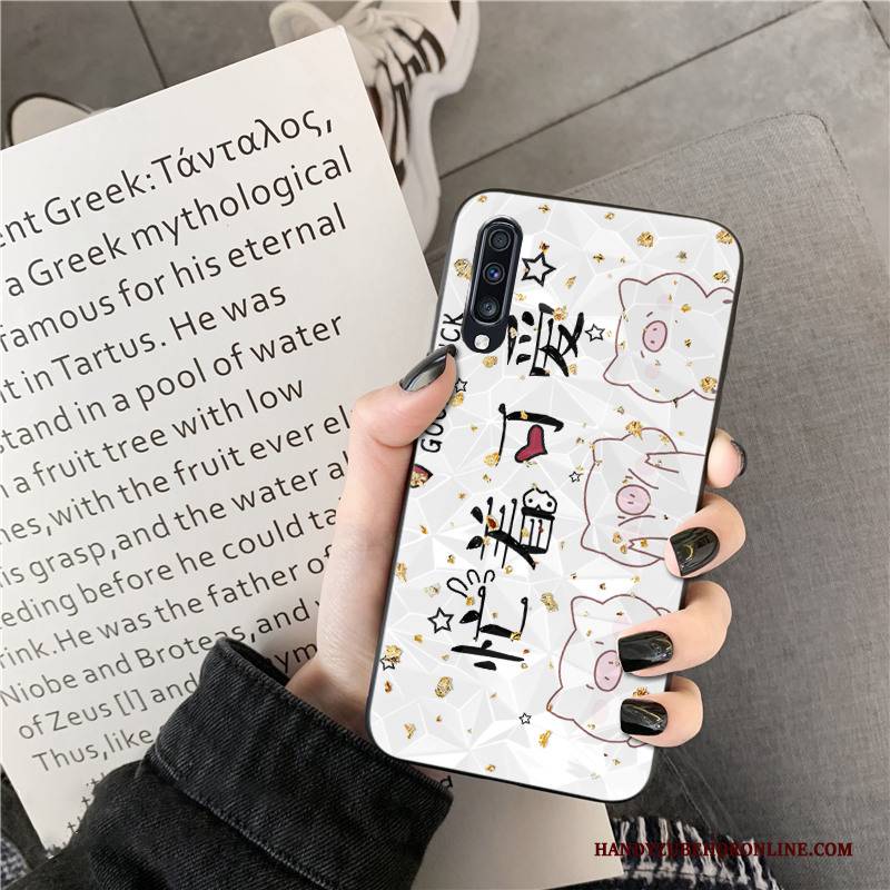 Hülle Samsung Galaxy A50s Karikatur Rosa Trend, Case Samsung Galaxy A50s Liebhaber Handyhüllen